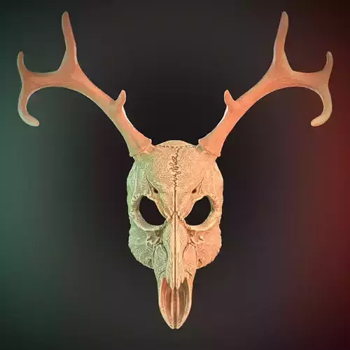 2 Horns Deer Skull Mask Cosplay 3D Stl Files Printing Halloween 3D print model 2 Horns Deer Skull Mask Cosplay 3D Stl Files Printing Halloween 3D print model