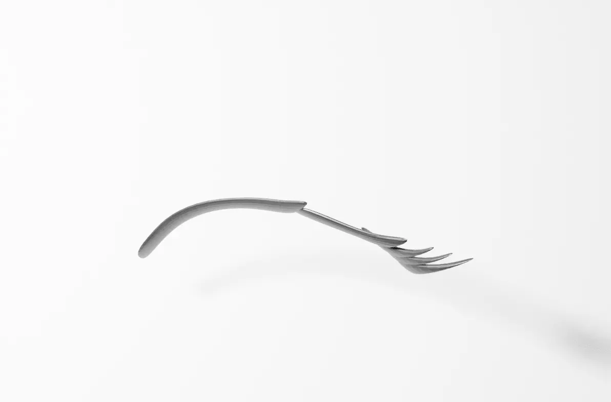 Eyelash fork in air 3D print model_0