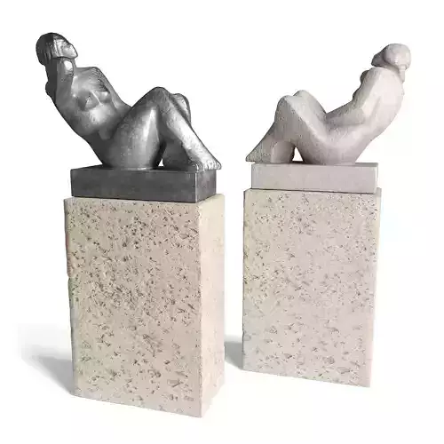 Sitting woman sculpture