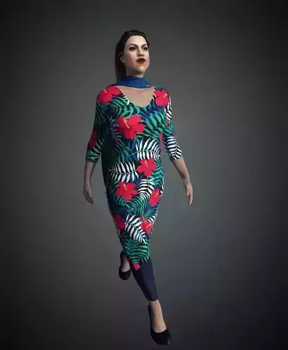 Asian Stylish lady 3D model