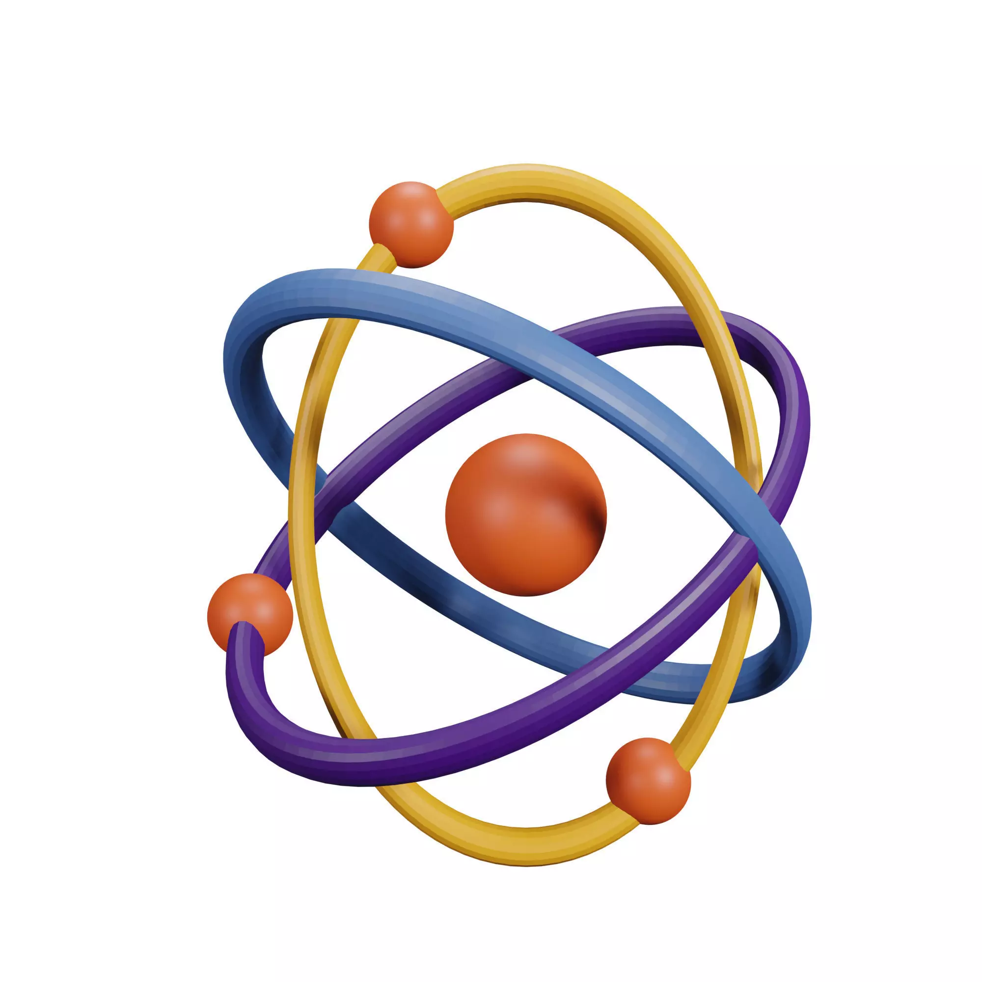 3D model Atom 3D Model with two balls in it VR / AR / low-poly | CGTrader
