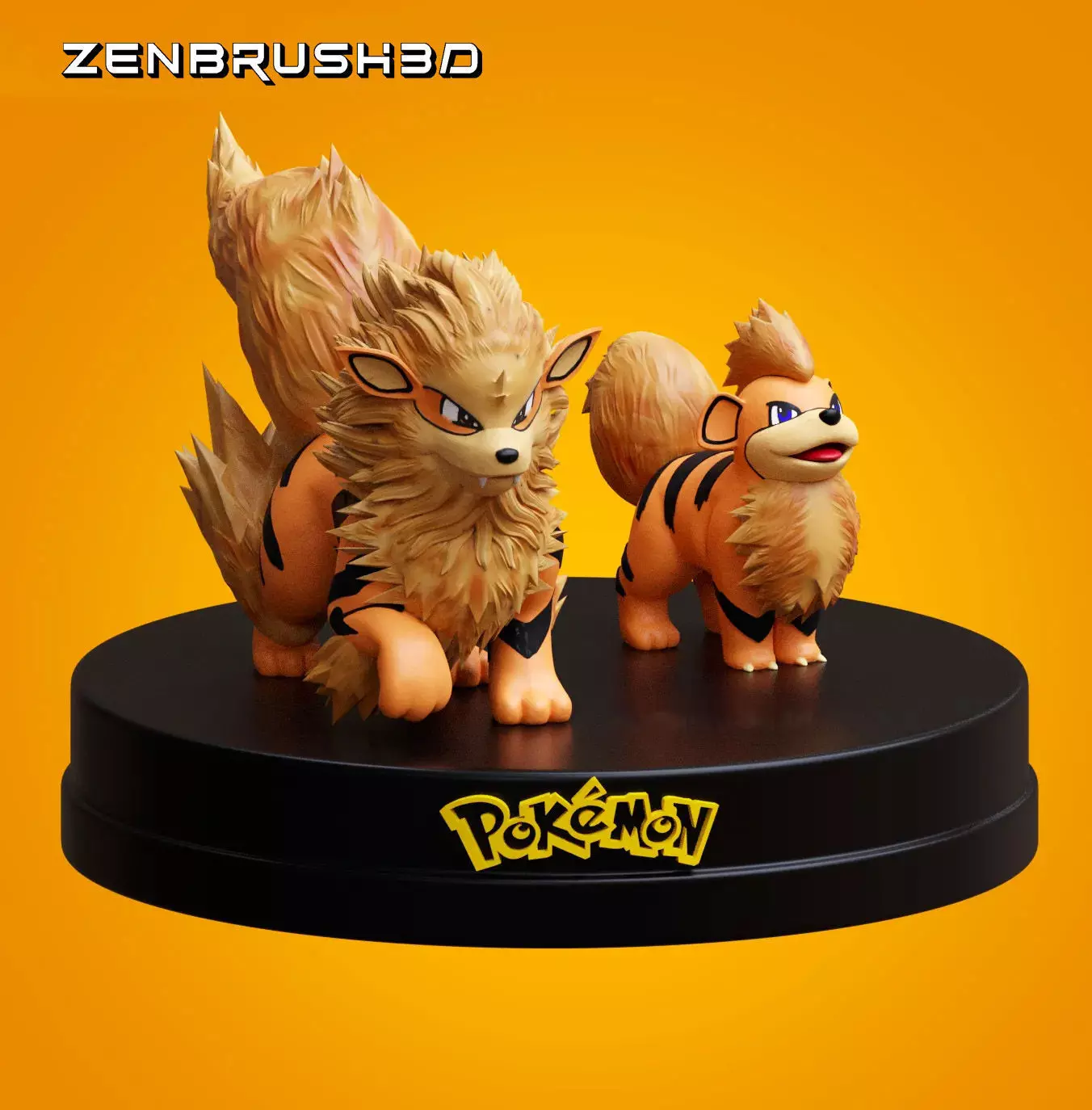  GROWLITHE ARCANINE  POKEMON  3D print model_0