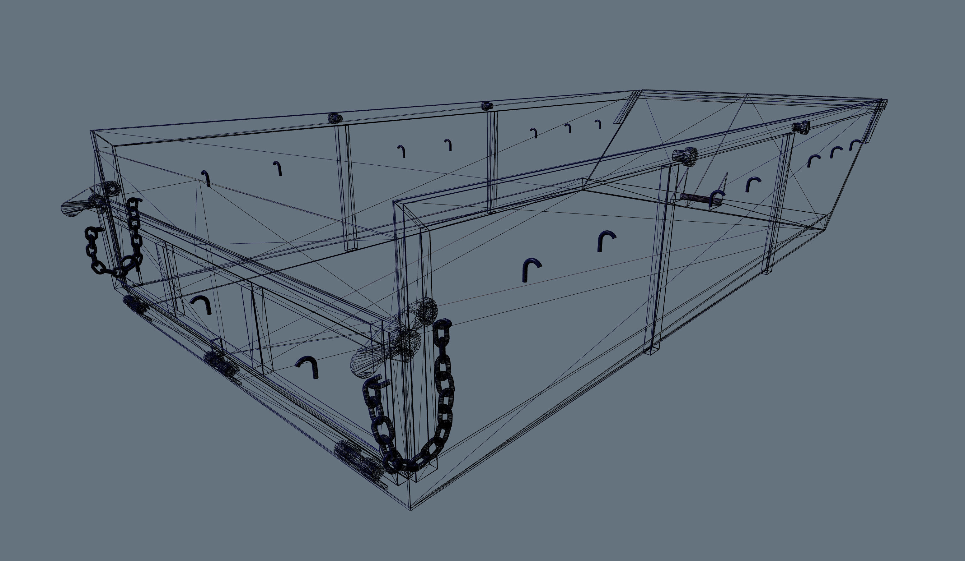 Conctruction container 5m3 Low-poly 3D model_7