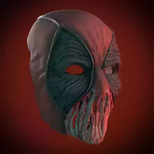Deadpool mask stl dead zombie 3D Model Halloween 3D print model
