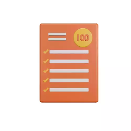 Exam Paper with a Score of 100 Low-poly 3D model