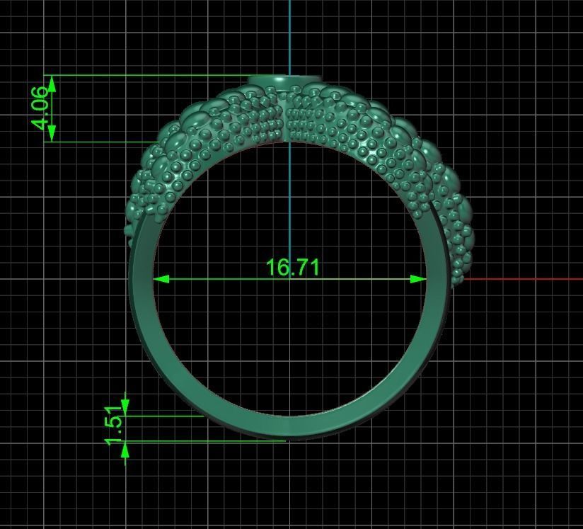 starfish ring 3D print model_3