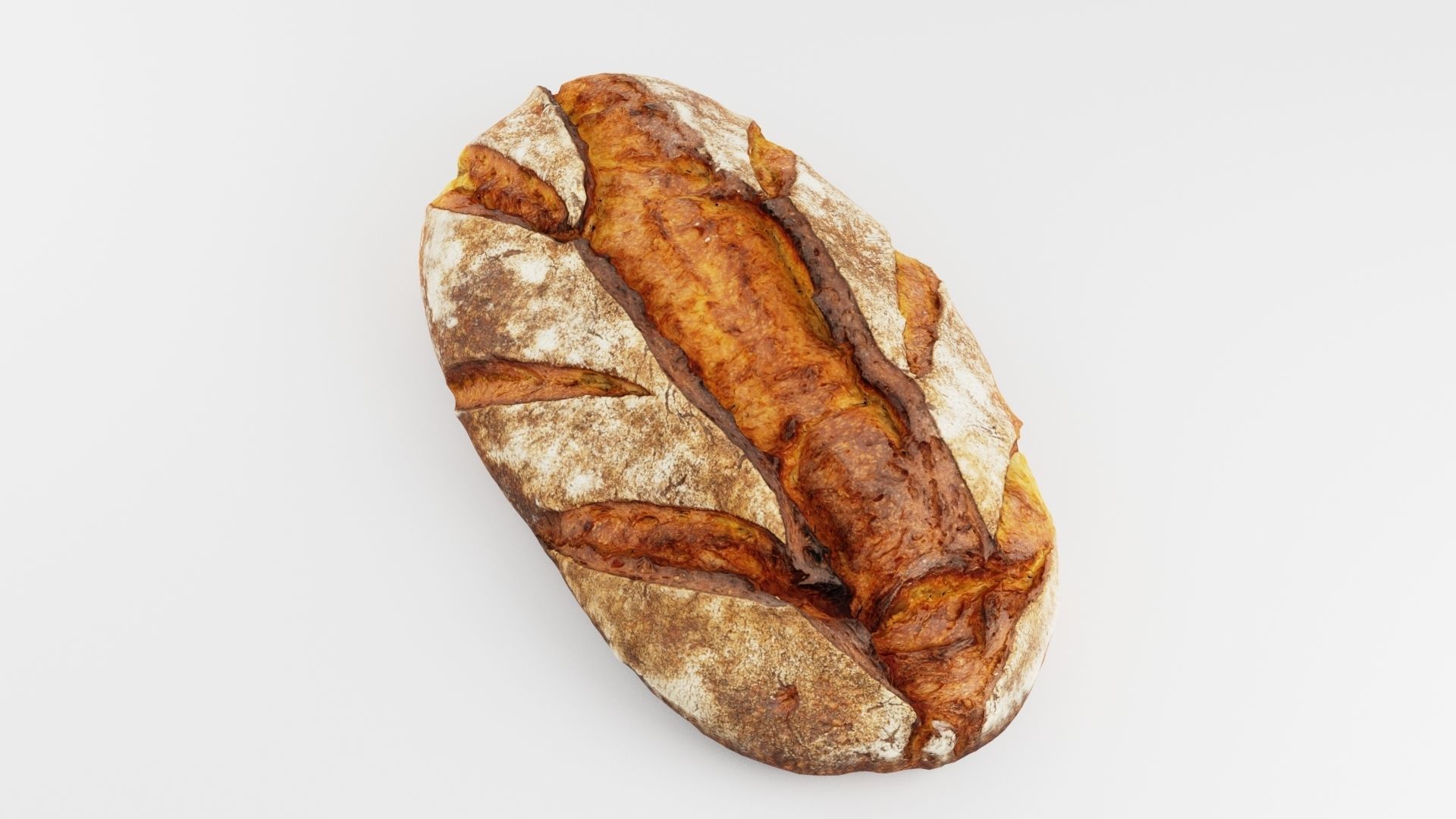 Large bread bun 3D model_5