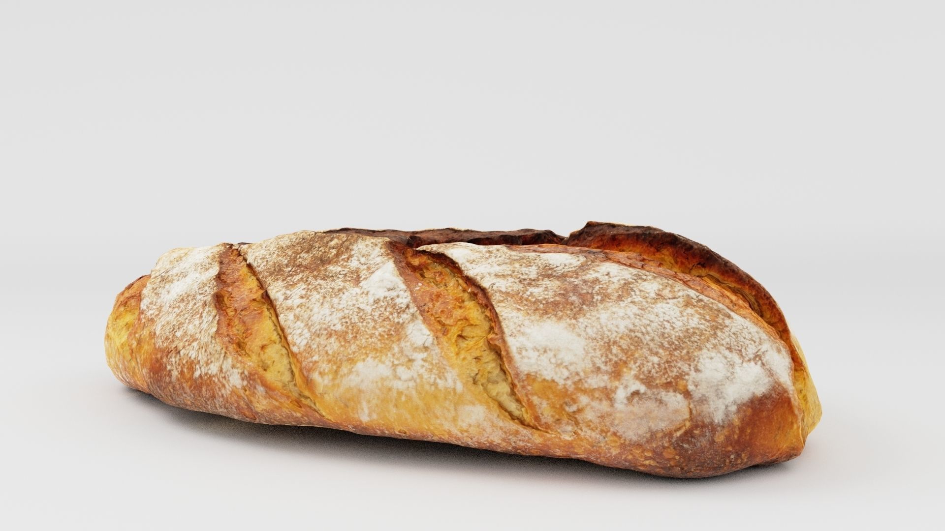 Large bread bun 3D model_6