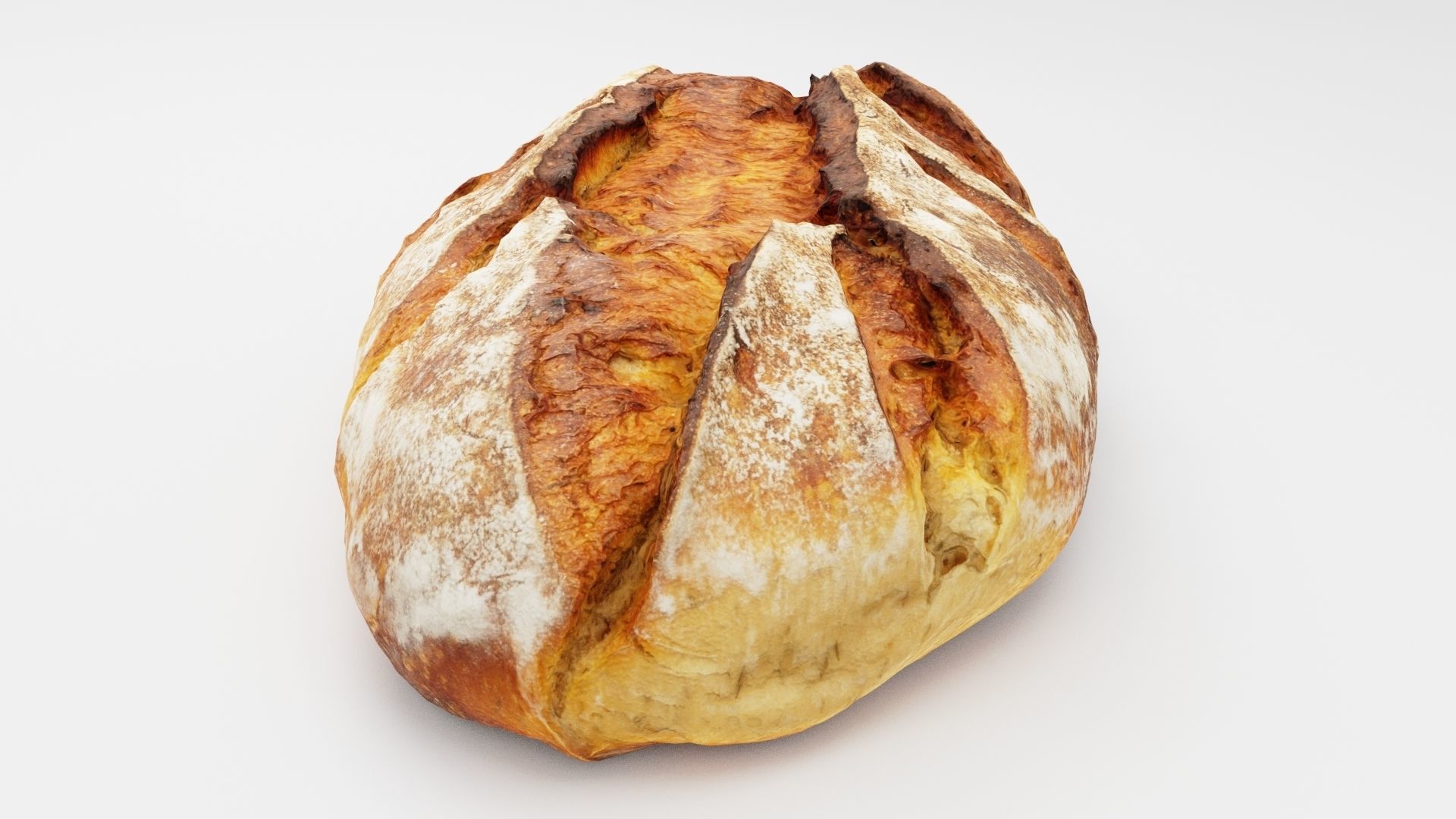 Large bread bun 3D model_4