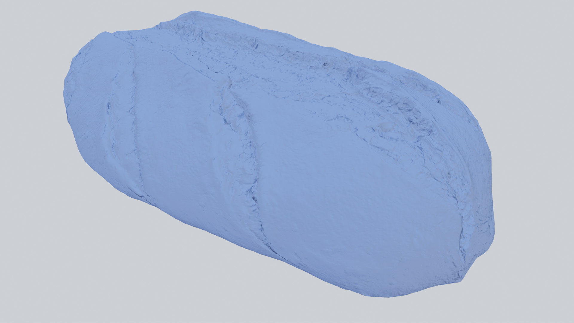 Large bread bun 3D model_3