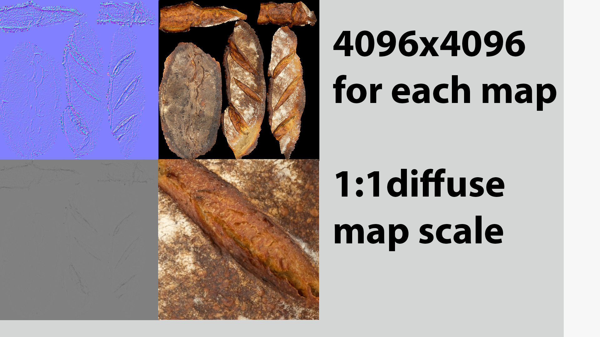 Large bread bun 3D model_7