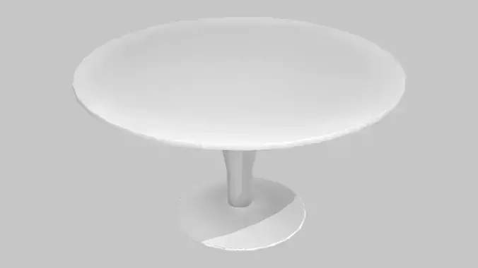 Modern Curvy White Round Table