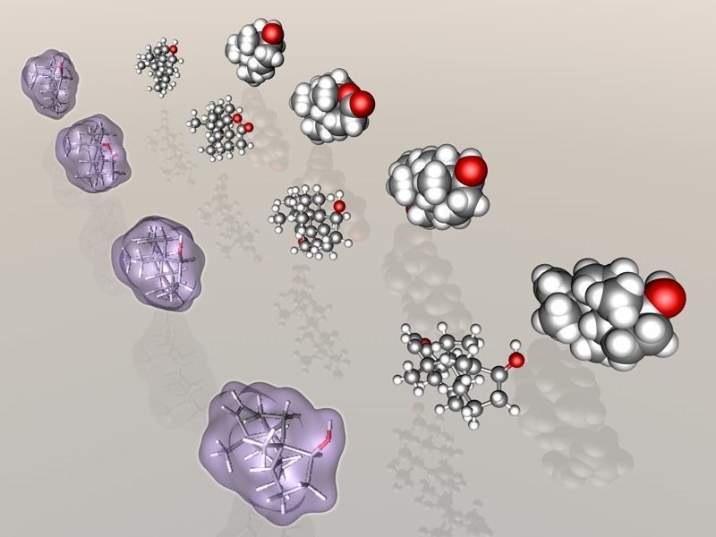 Collection of testosterone and related molecules 3D model_16