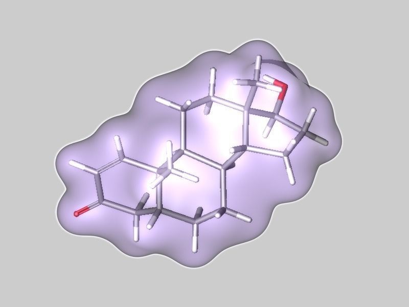 Collection of testosterone and related molecules 3D model_1