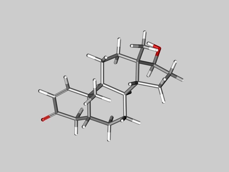 Collection of testosterone and related molecules 3D model_2