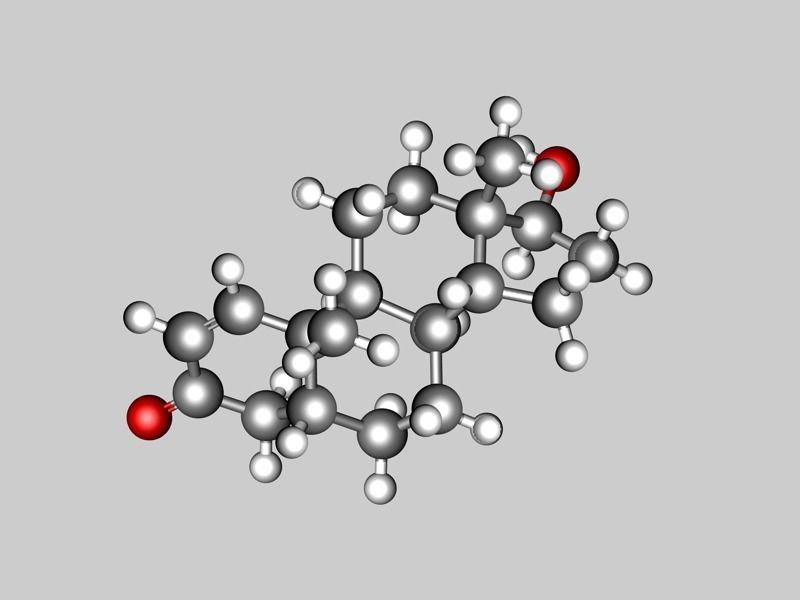 Collection of testosterone and related molecules 3D model_3