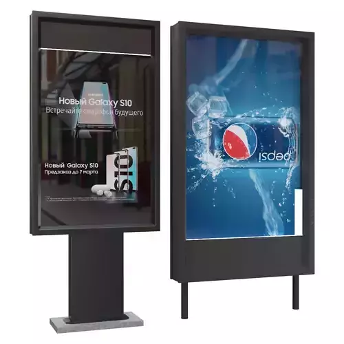 Billboard backlit 3D model