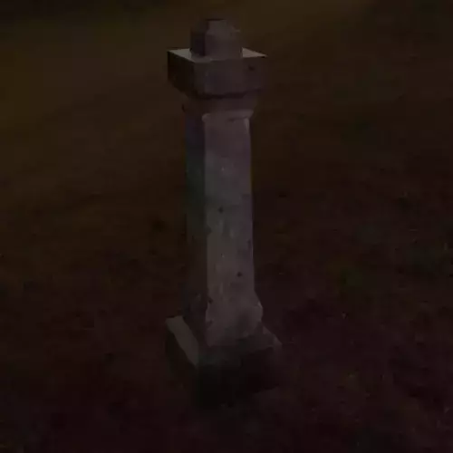 Grave column - blend Low-poly 3D model