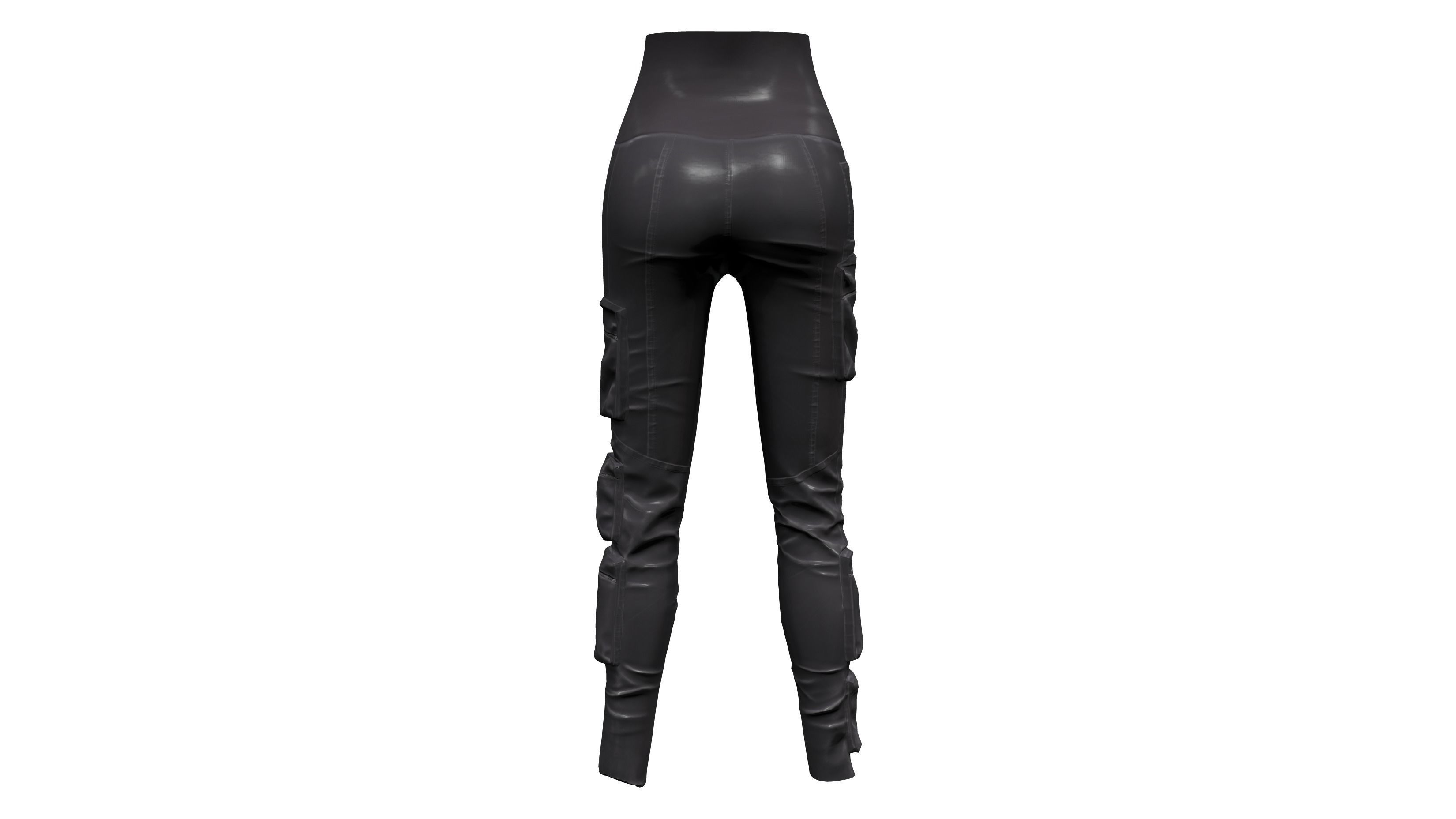 Future Pocket Pants Low-poly 3D model_5