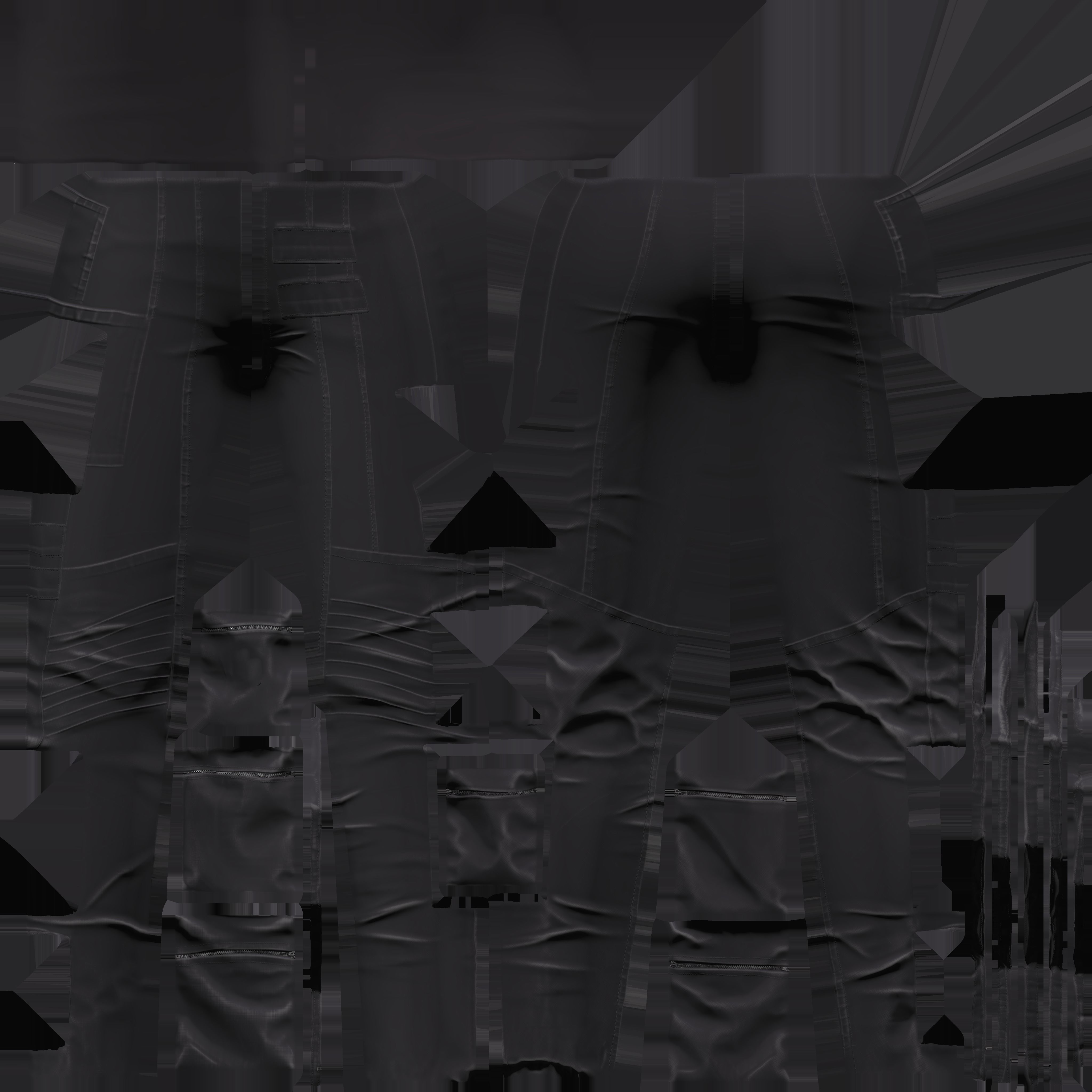 Future Pocket Pants Low-poly 3D model_9