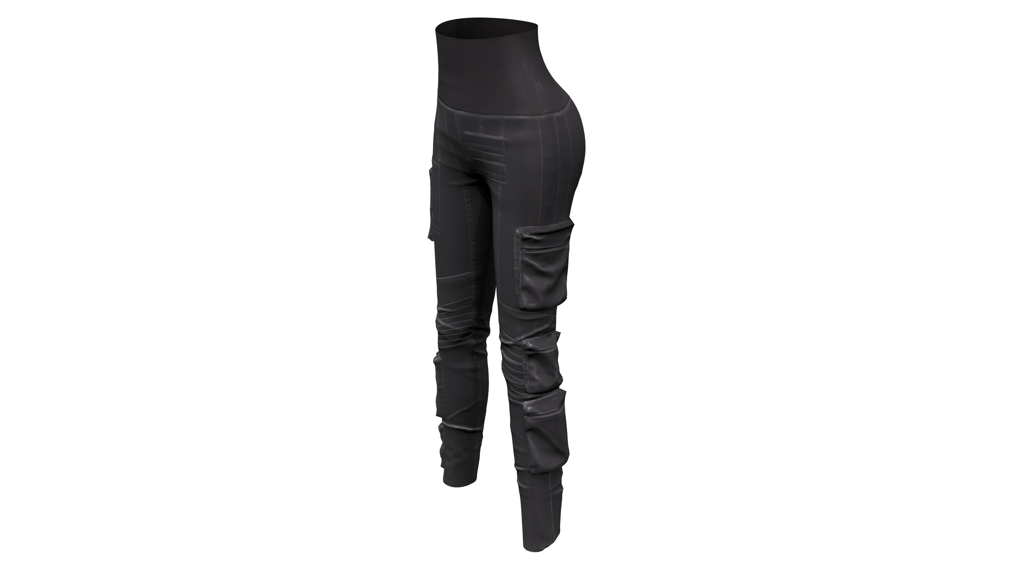 Future Pocket Pants Low-poly 3D model_2