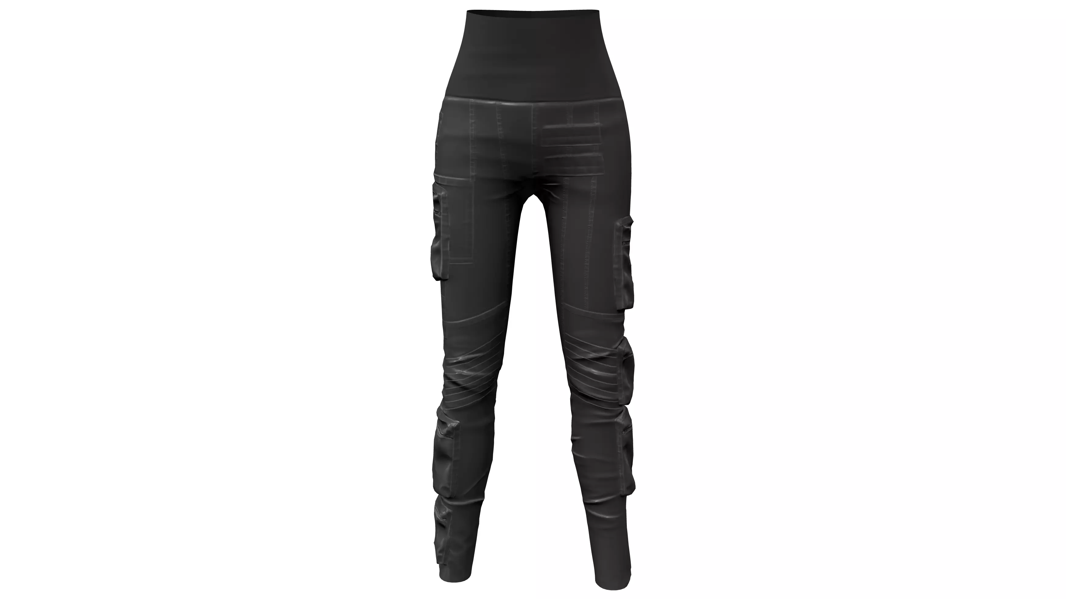 Future Pocket Pants Low-poly 3D model_0