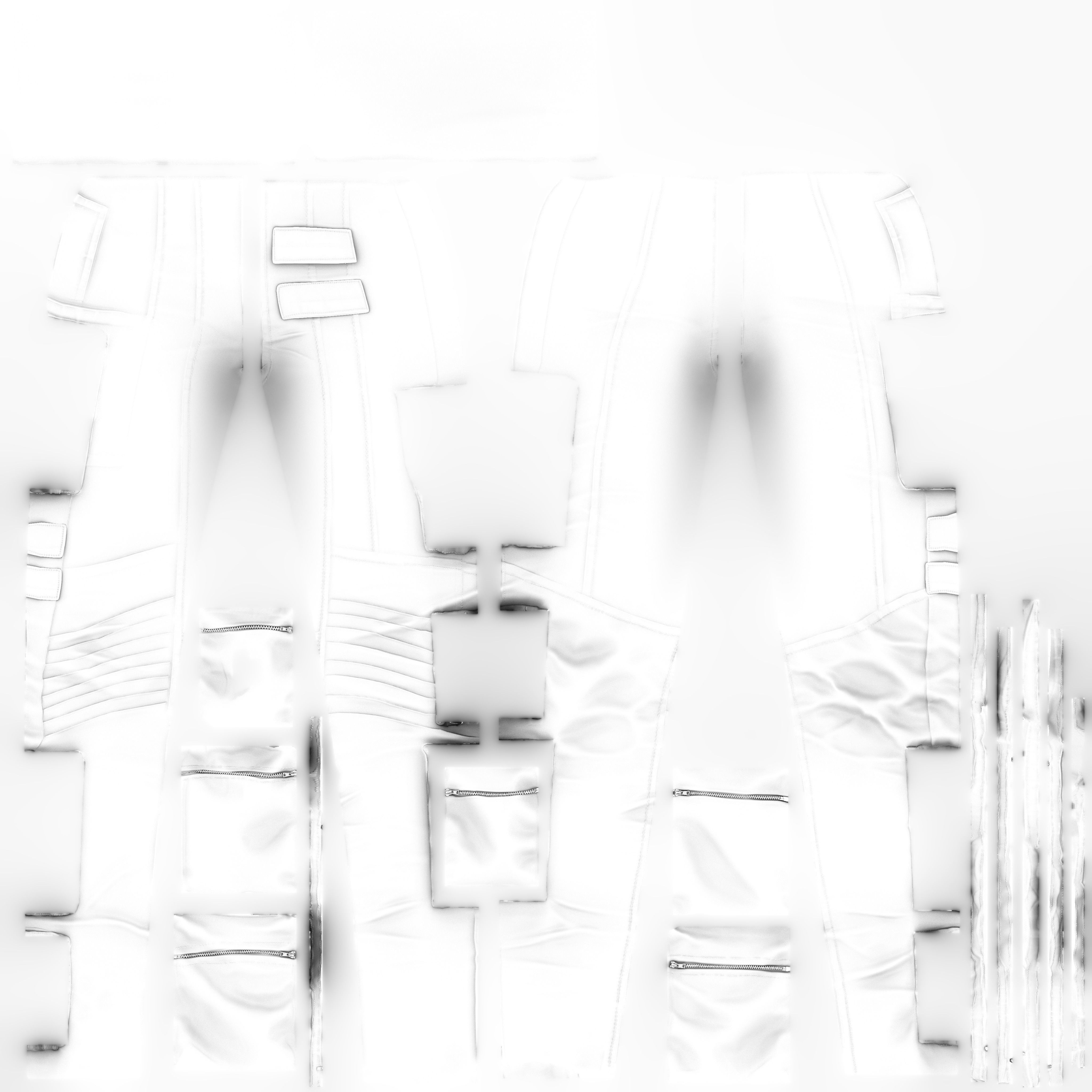 Future Pocket Pants Low-poly 3D model_12