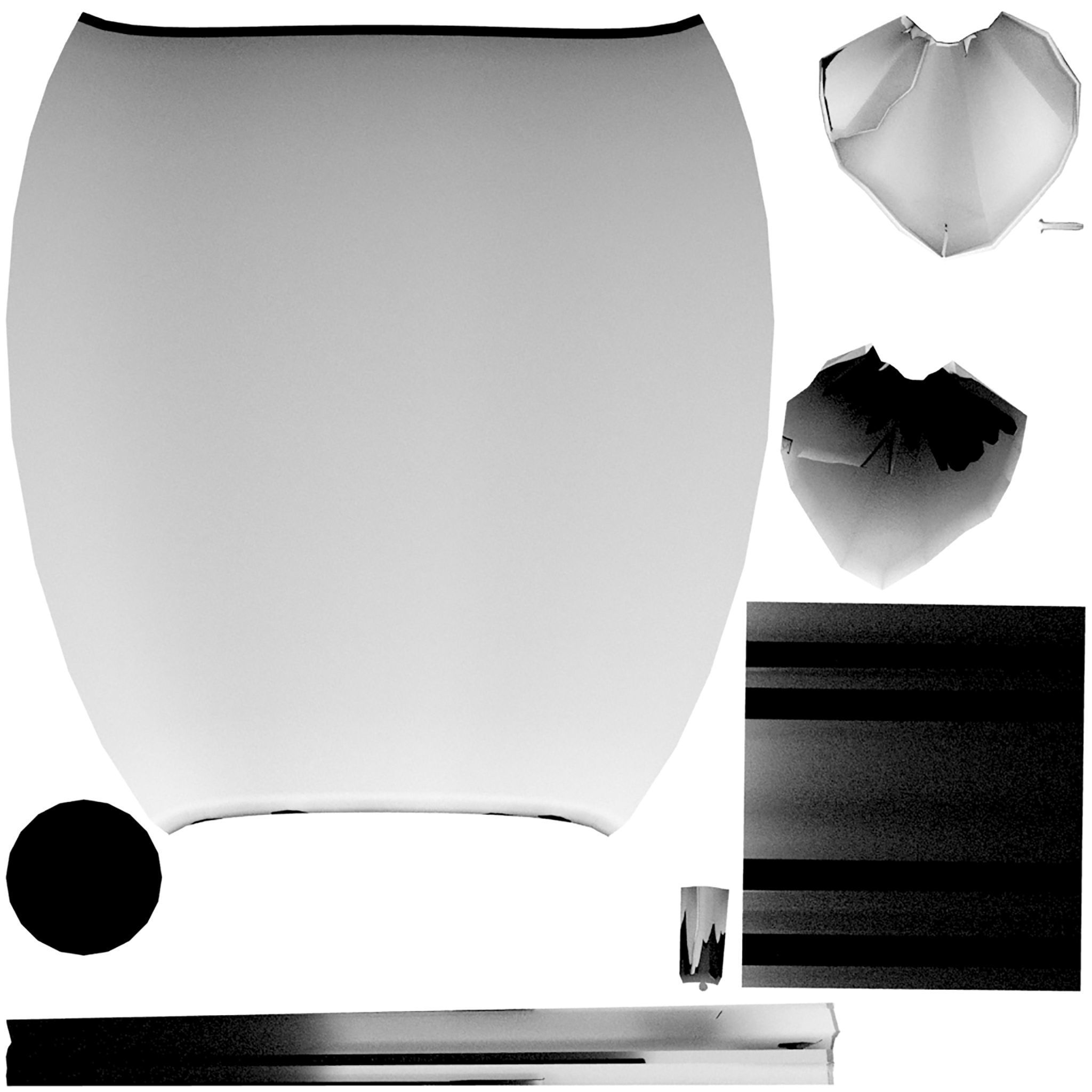 Decorative Vase With Lillies Low-poly 3D model_10