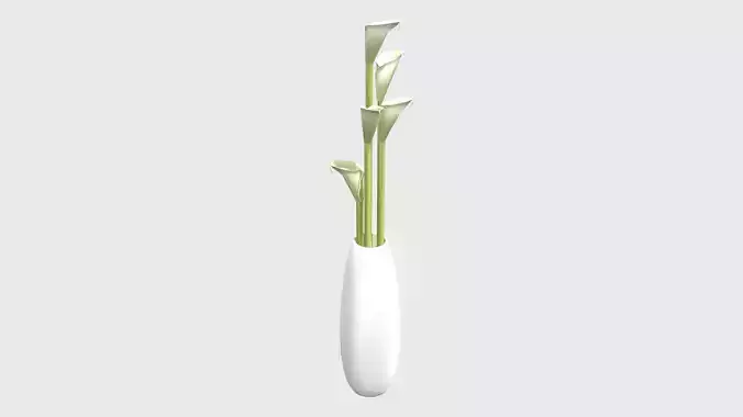 Decorative Vase With Lillies