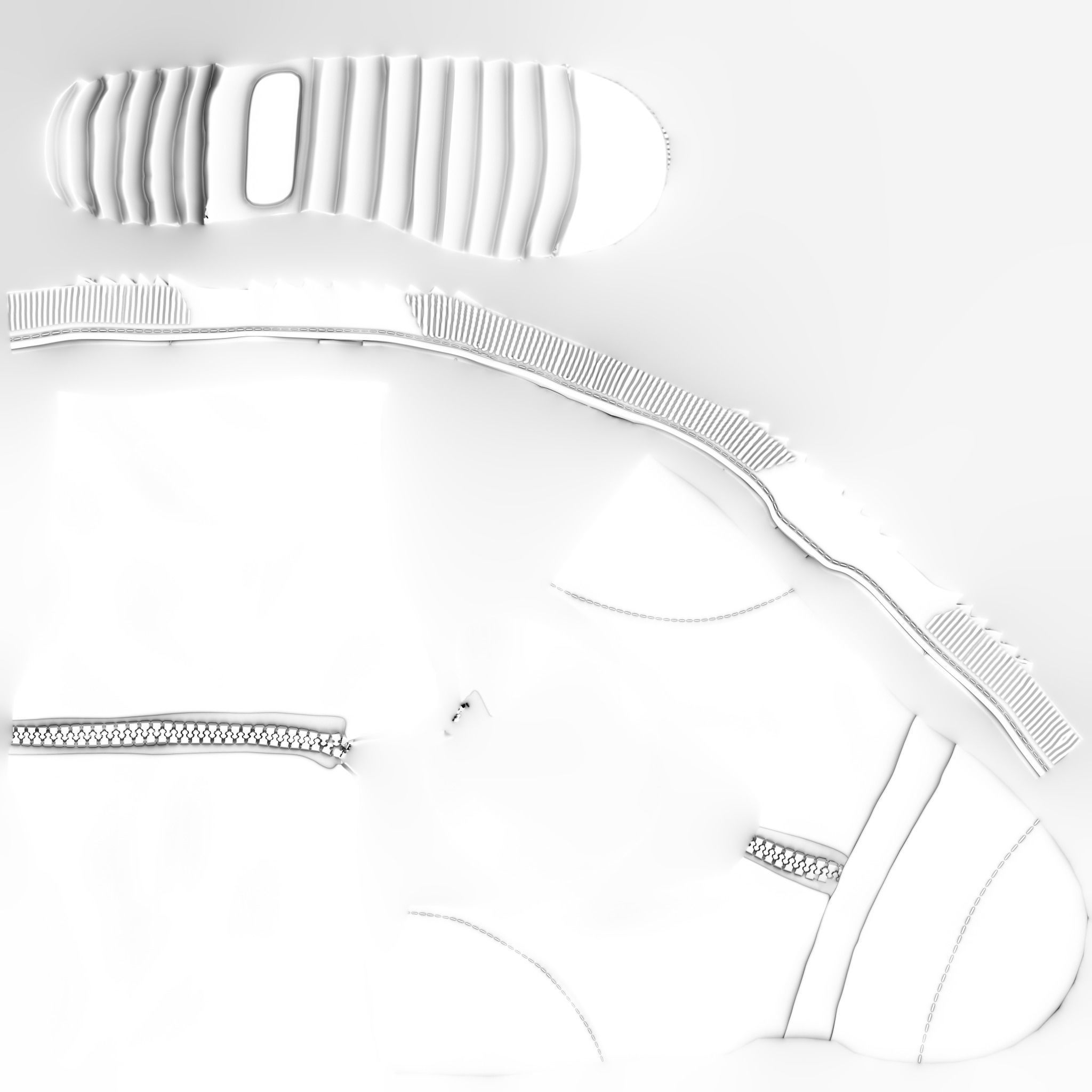 Sand Boots V2 Low-poly 3D model_12