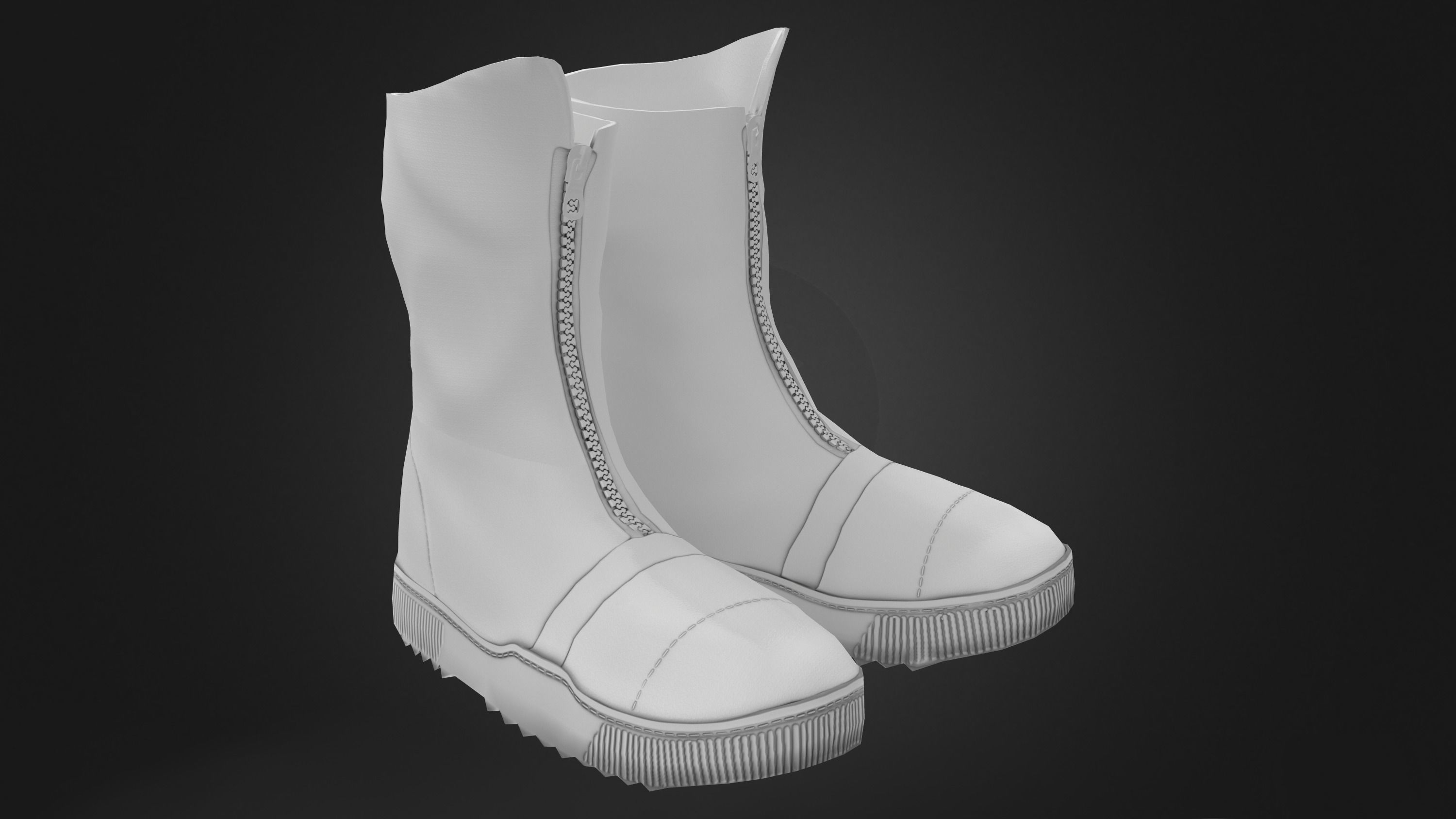Sand Boots V2 Low-poly 3D model_8