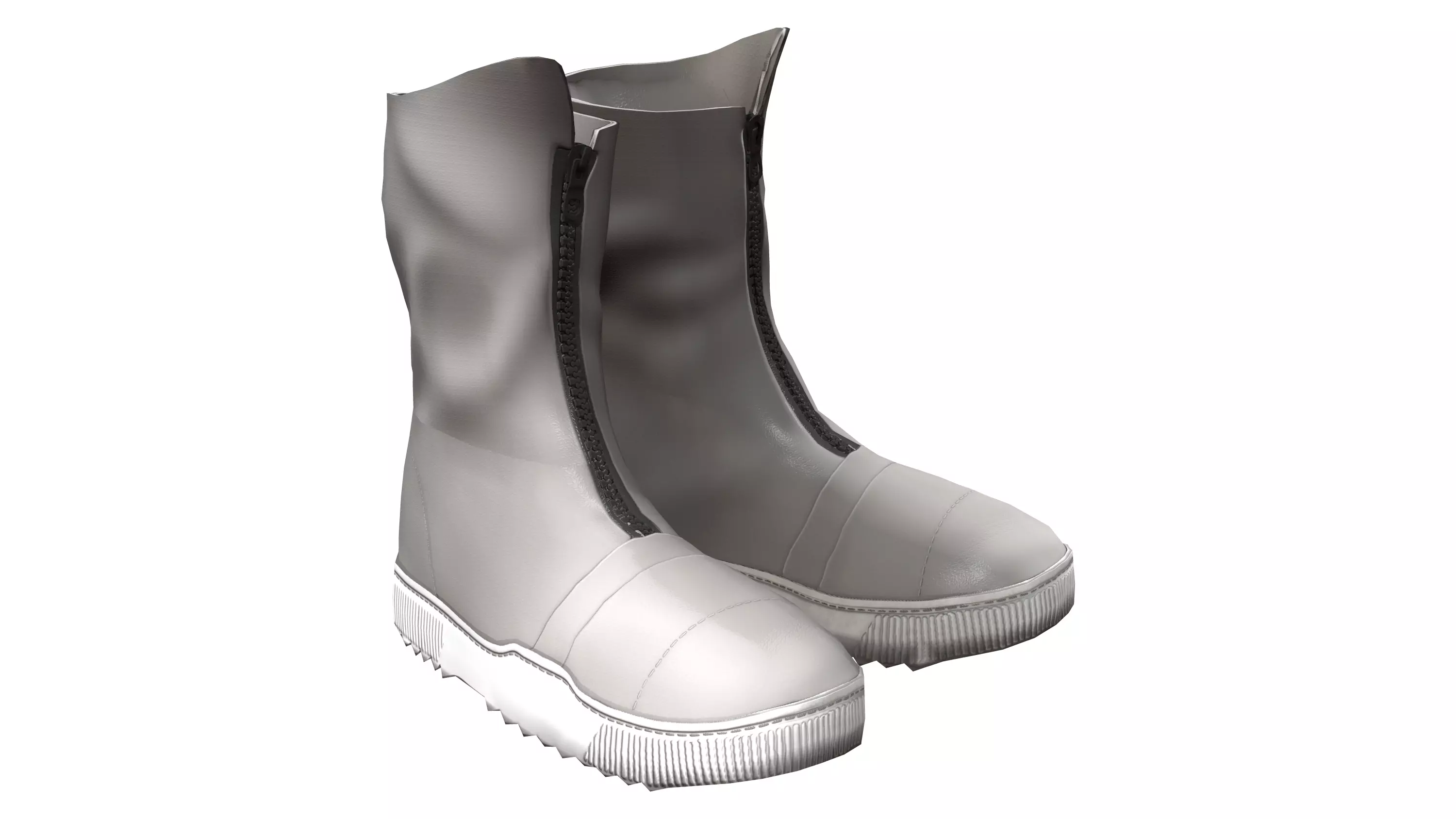 Sand Boots V2 Low-poly 3D model_0