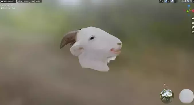 Goat Mask Low-poly 3D model