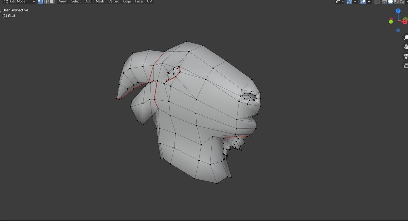 Goat Mask Low-poly 3D model_4