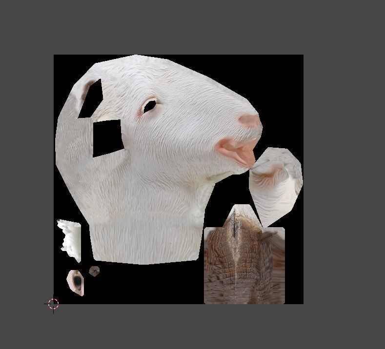 Goat Mask Low-poly 3D model_5