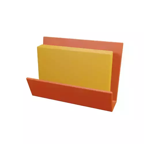 Folder 3D Model orange and business card holder