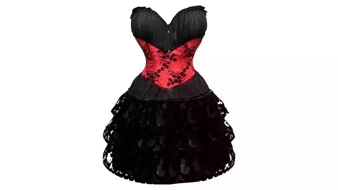 Burlesque Showgirl Lace Corset Dress