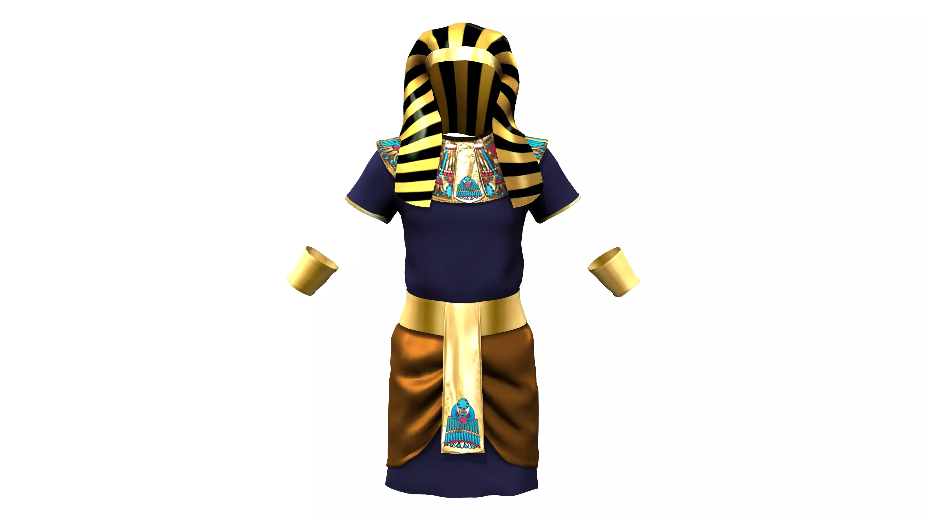 Mens Ancient Egyptian Pharaoh Costume Low-poly 3D model