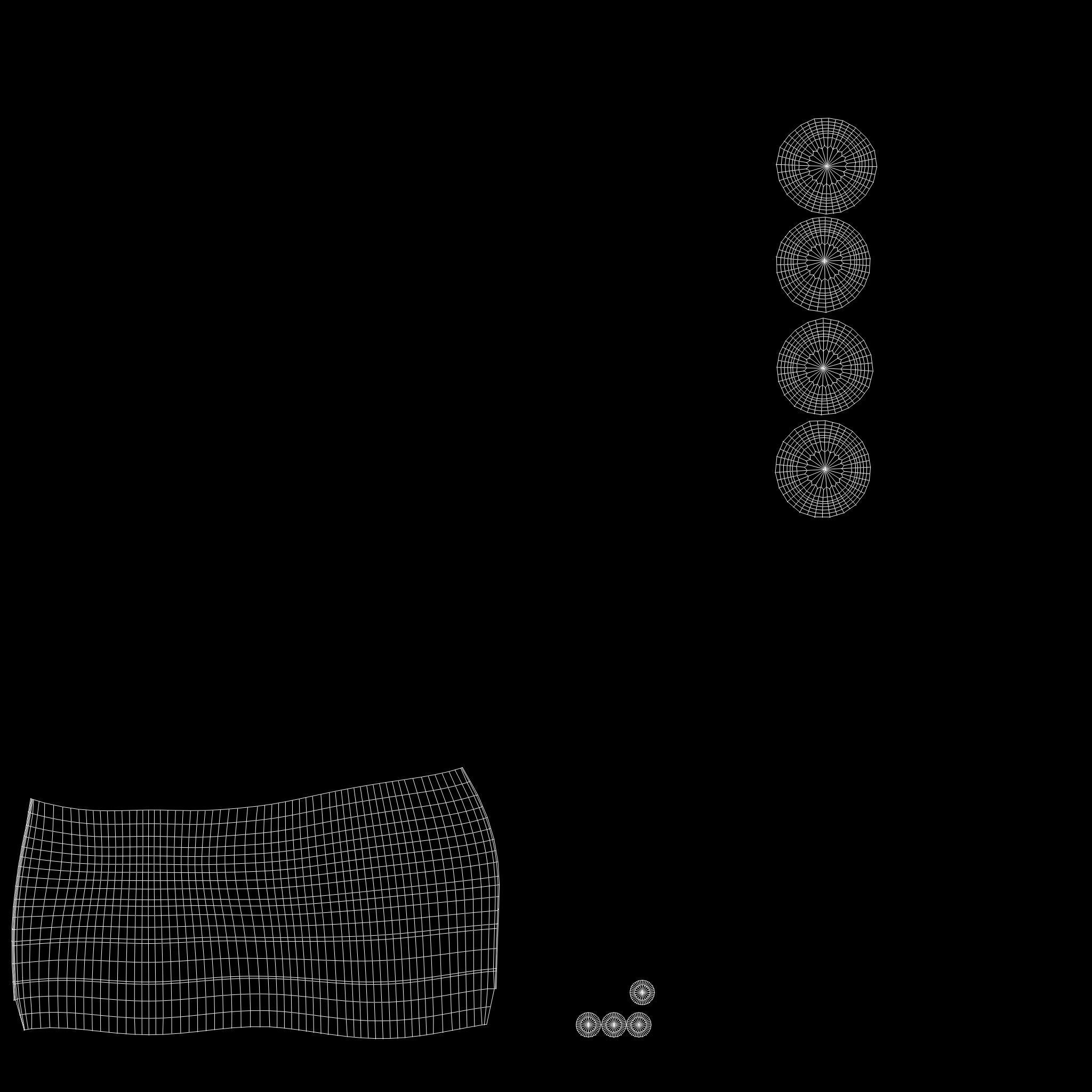 Side Button Up Uniform Skirt Low-poly 3D model_13