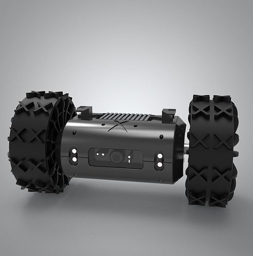 two wheeled UGV  Low-poly 3D model