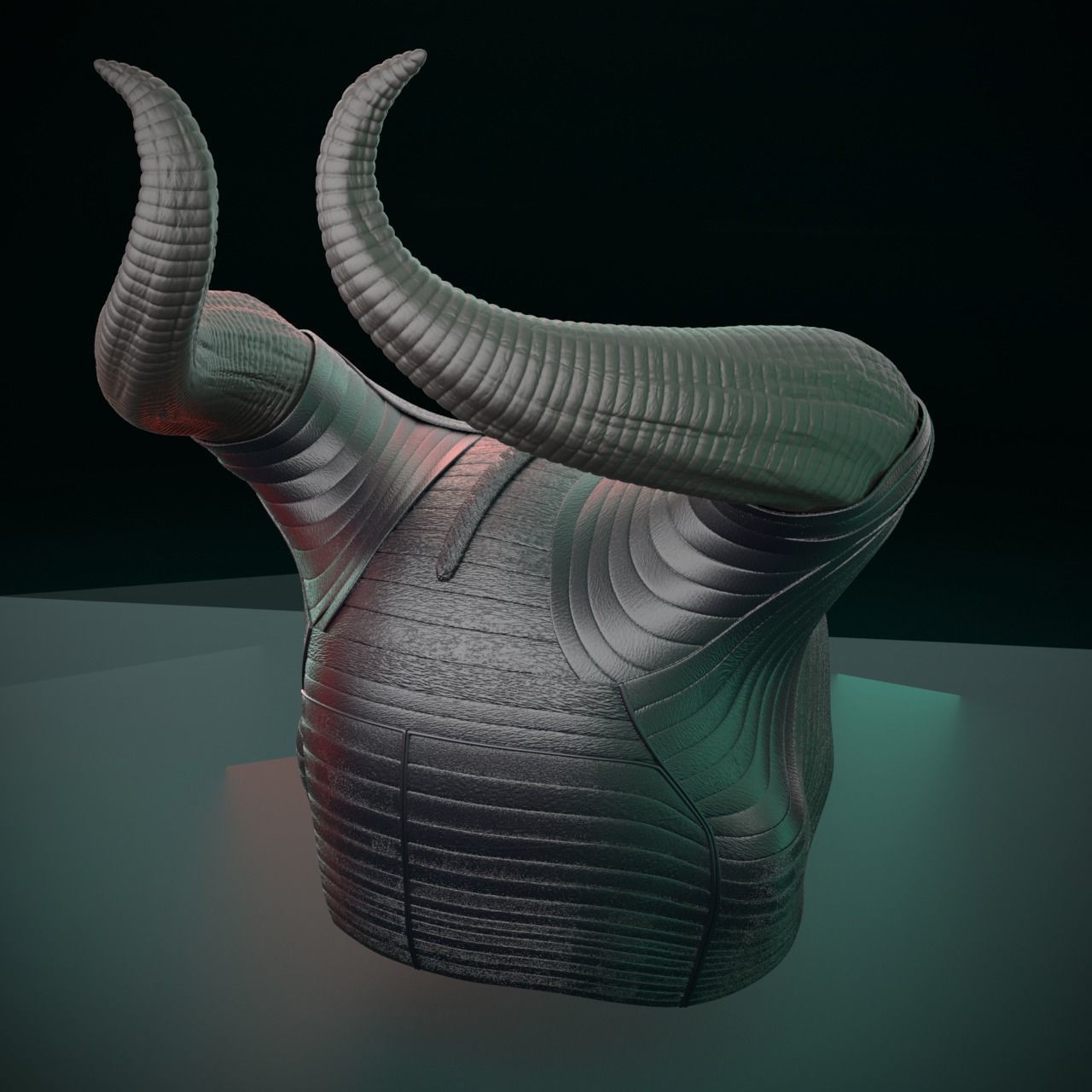 Maleficent 2 Horns Helmet Stl Files 3D Printing Evil Queen 3D print model_2