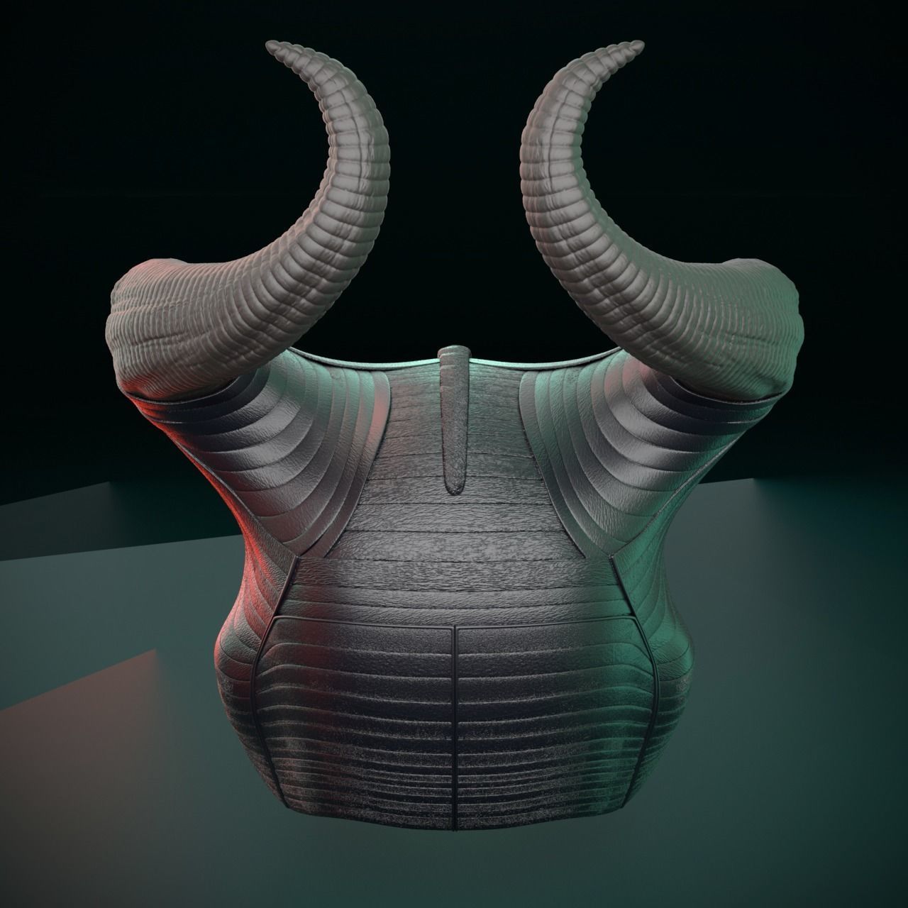 Maleficent 2 Horns Helmet Stl Files 3D Printing Evil Queen 3D print model_7