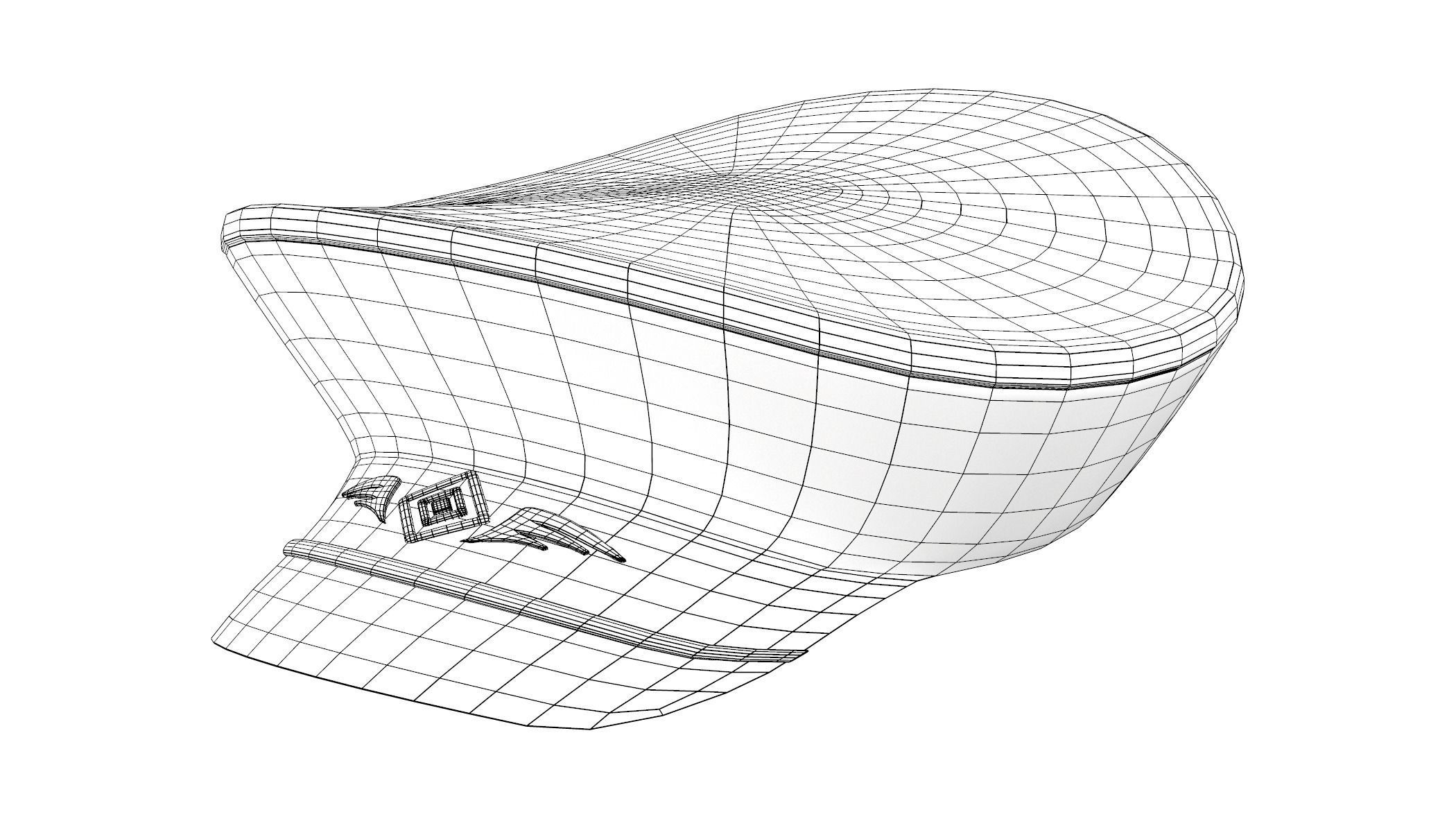 Army Uniform Hat Low-poly 3D model_6