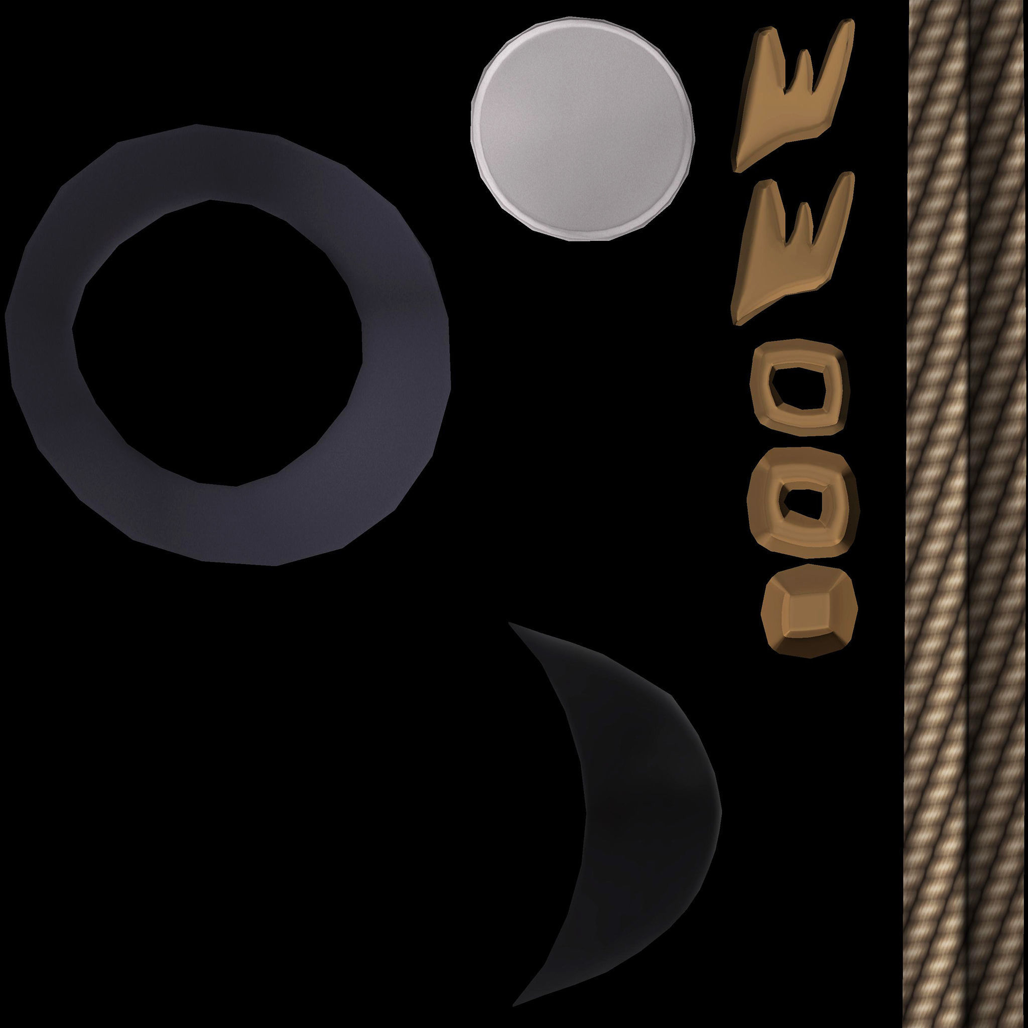 Army Uniform Hat Low-poly 3D model_9