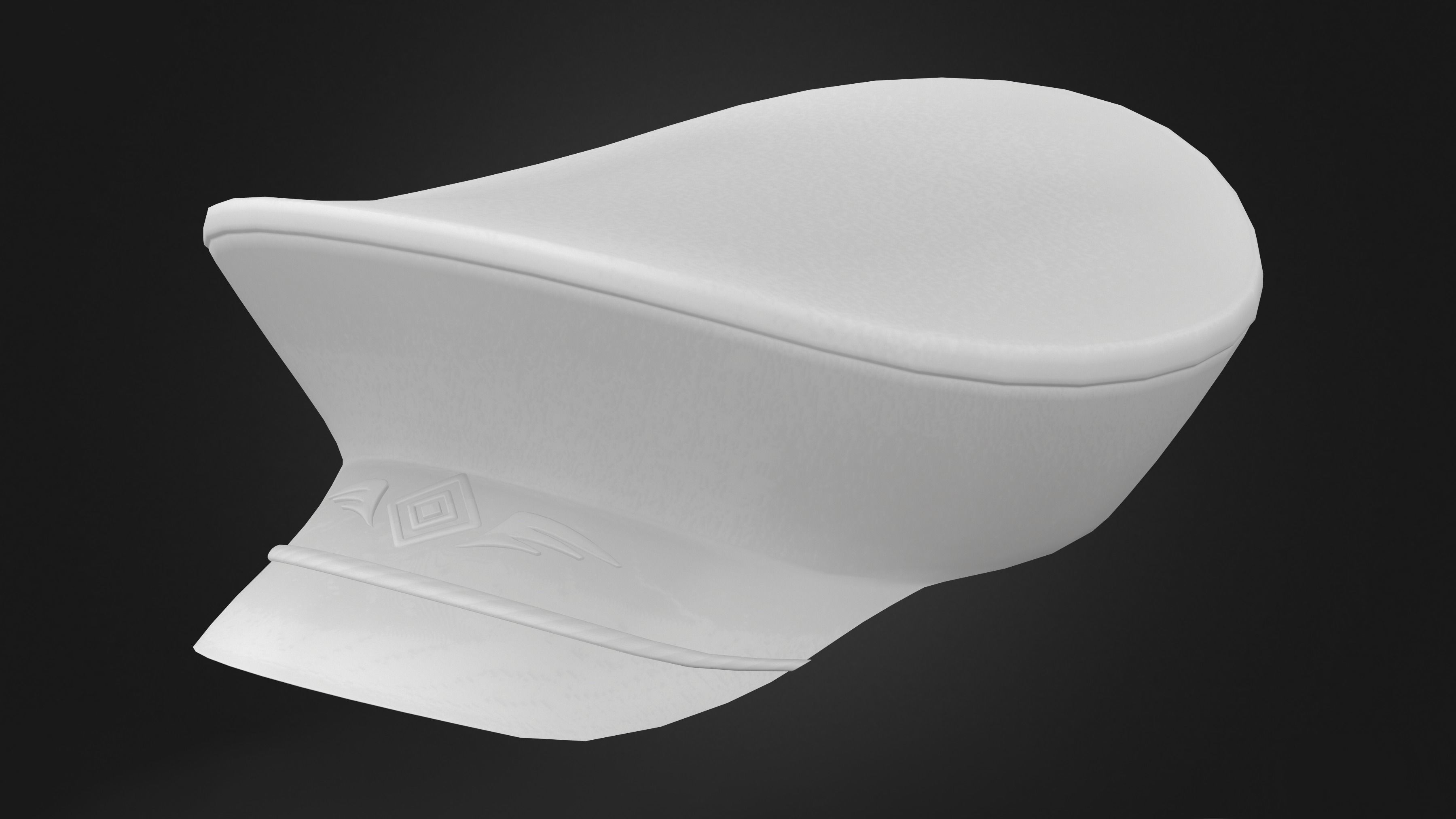 Army Uniform Hat Low-poly 3D model_8