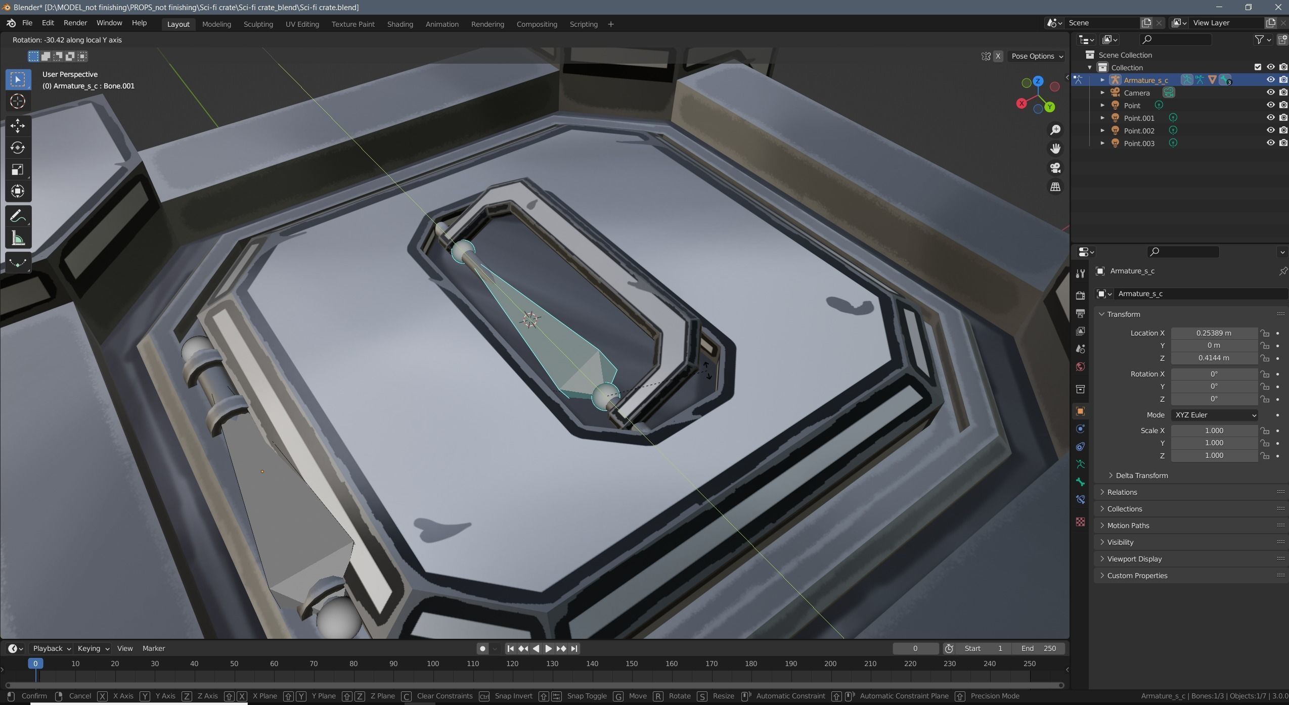 Sci-fi crate Low-poly 3D model_12