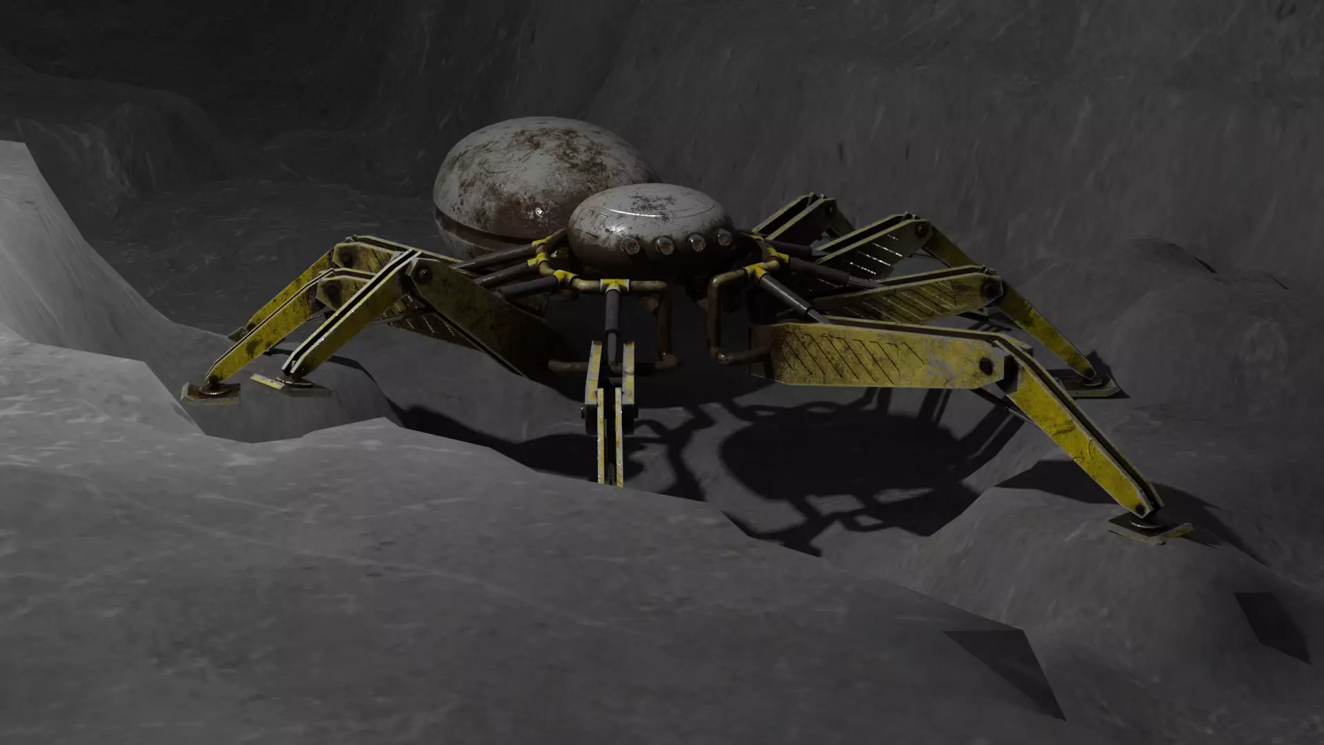 steel robot spider 3D model