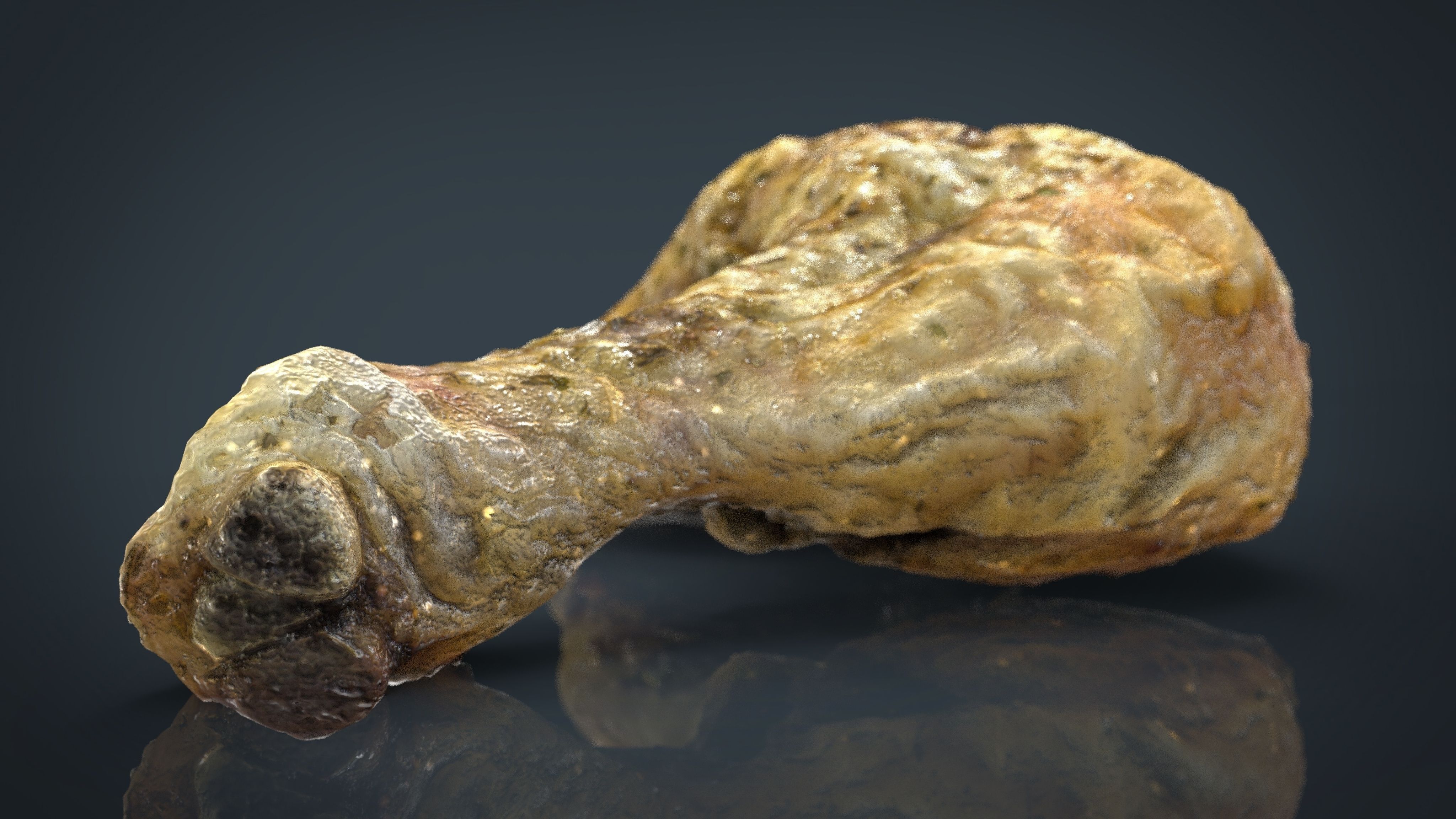 Chicken Thigh Low-poly 3D model_9
