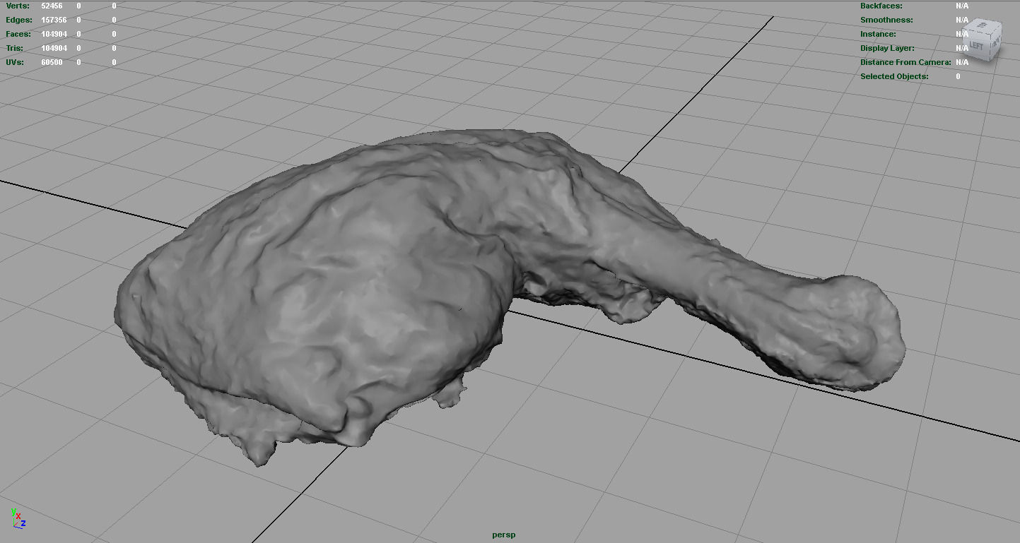 Chicken Thigh Low-poly 3D model_3