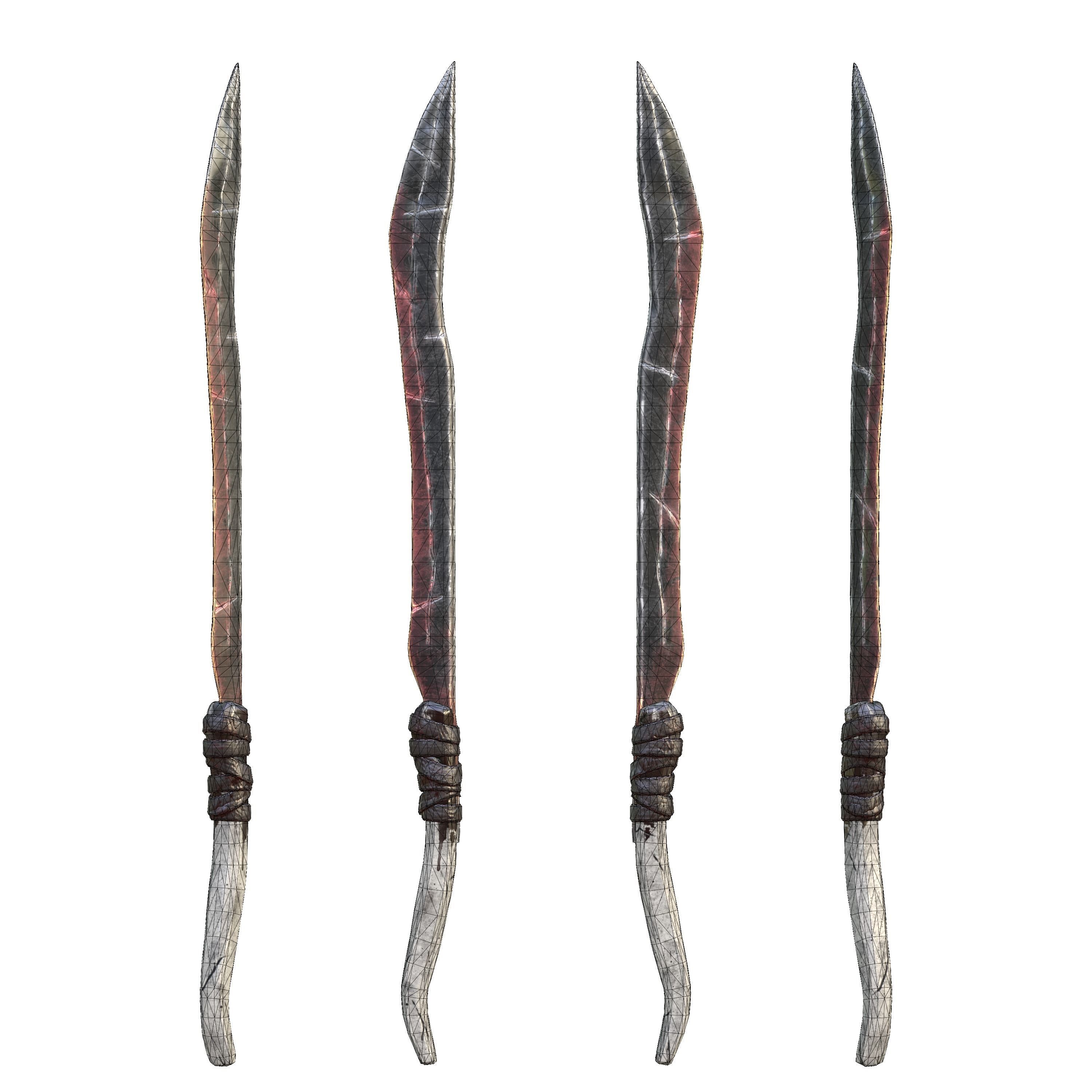 Sabre-Sword Mark III Low-poly 3D model_15